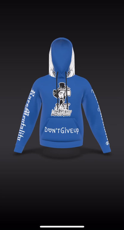 Rare Mentality Satin Hood Hoodie (Blue)