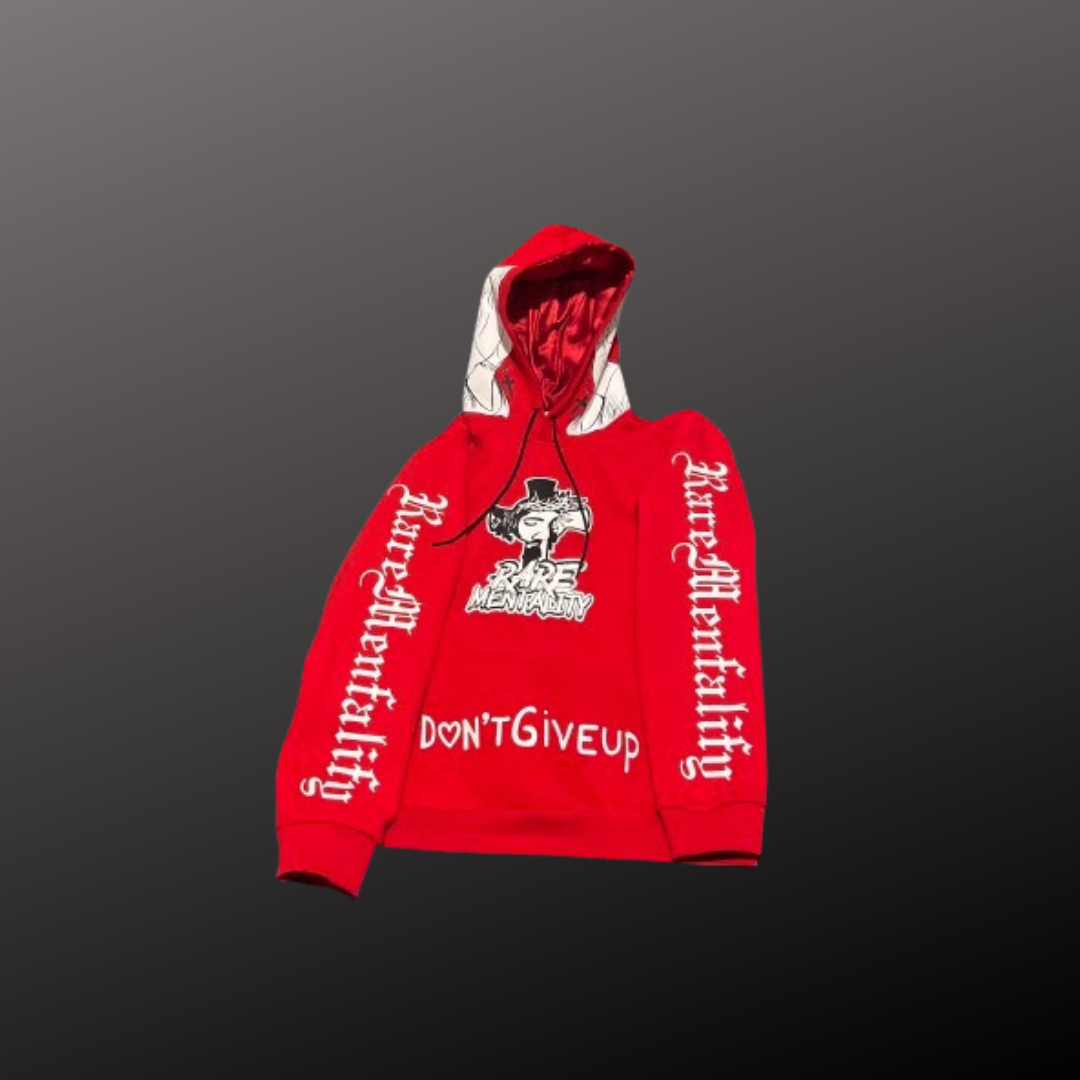 Rare Mentality Satin Hood Hoodie (Red)